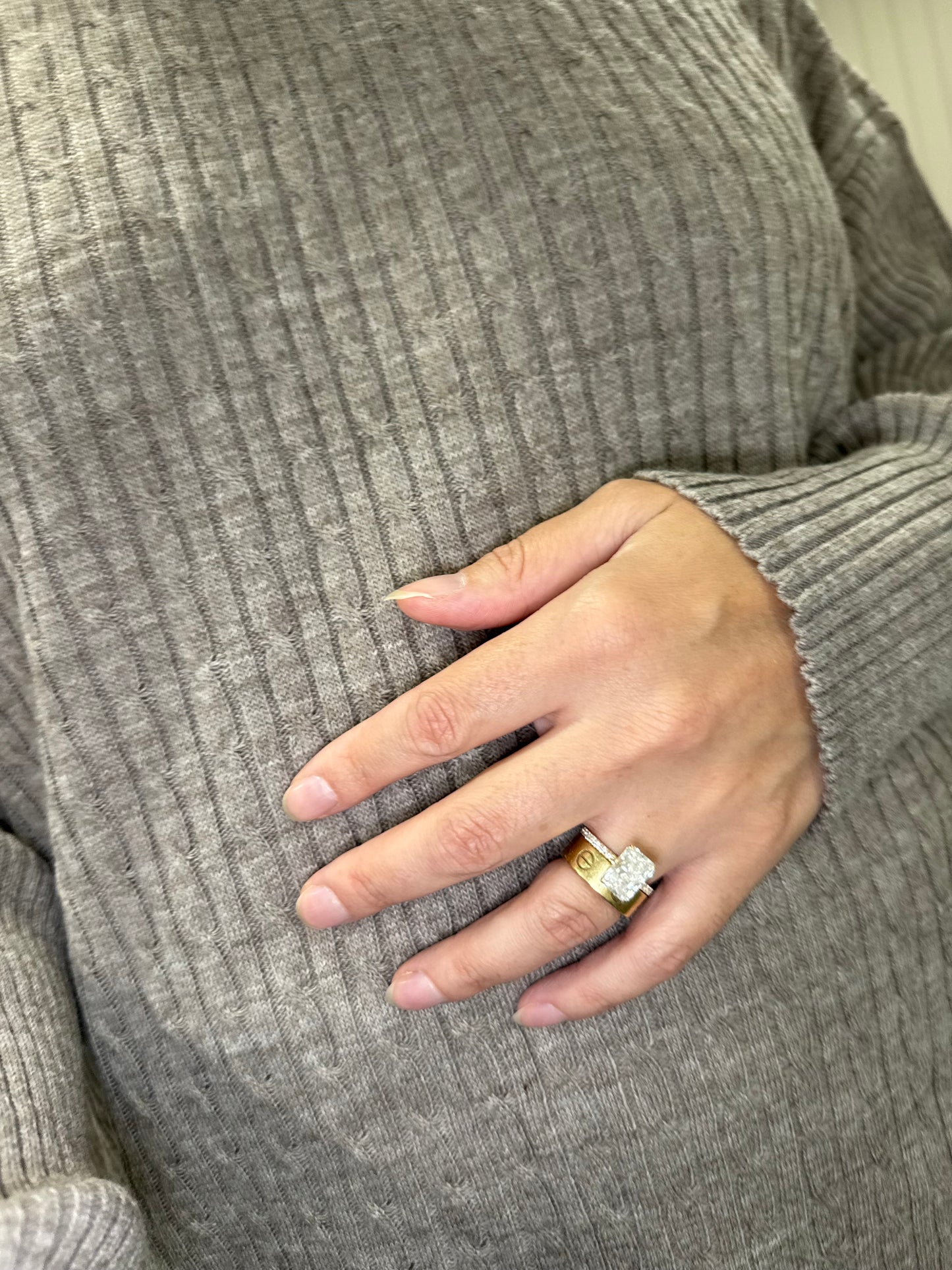 Cable knit maxi dress