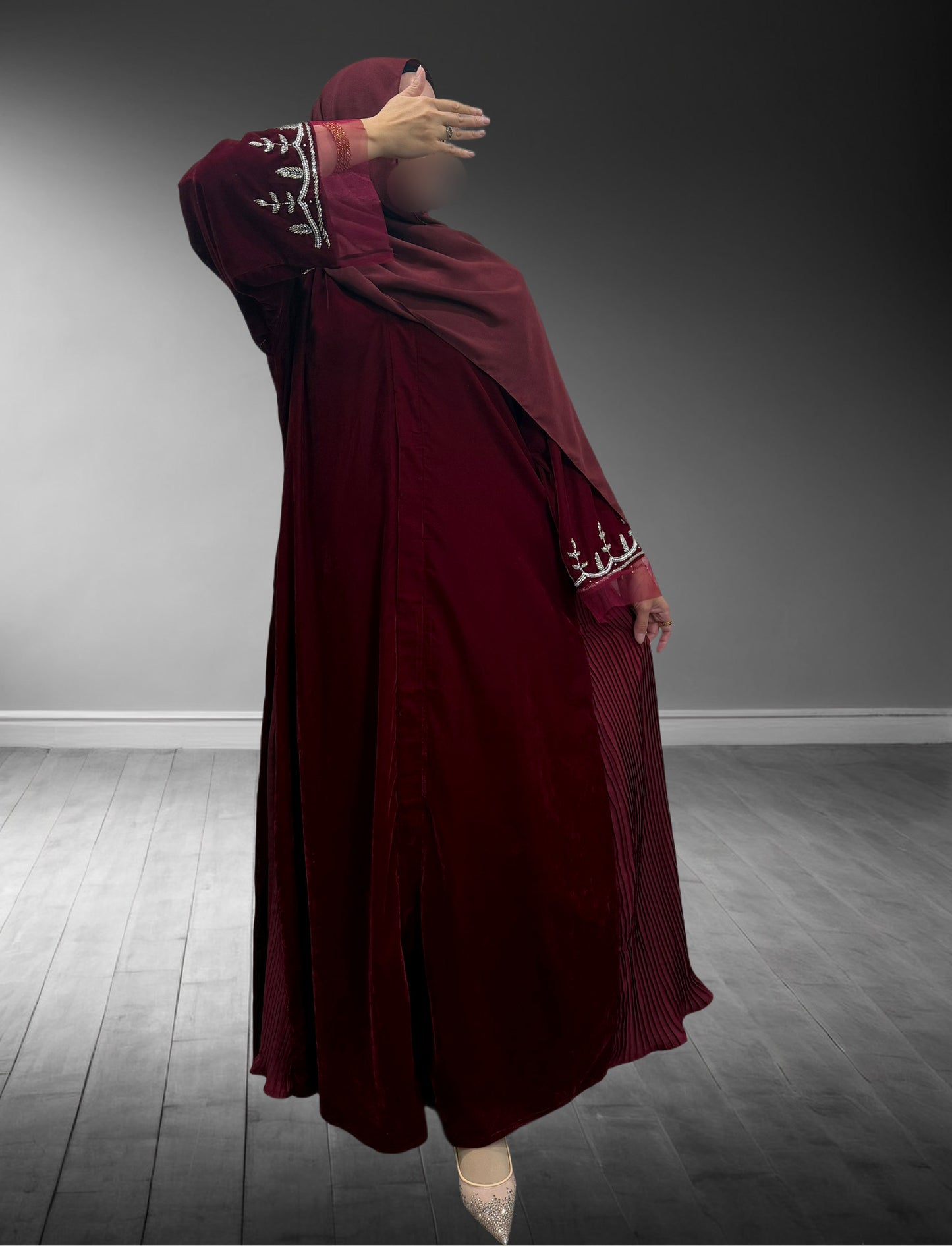 Beaded Velvet Abaya