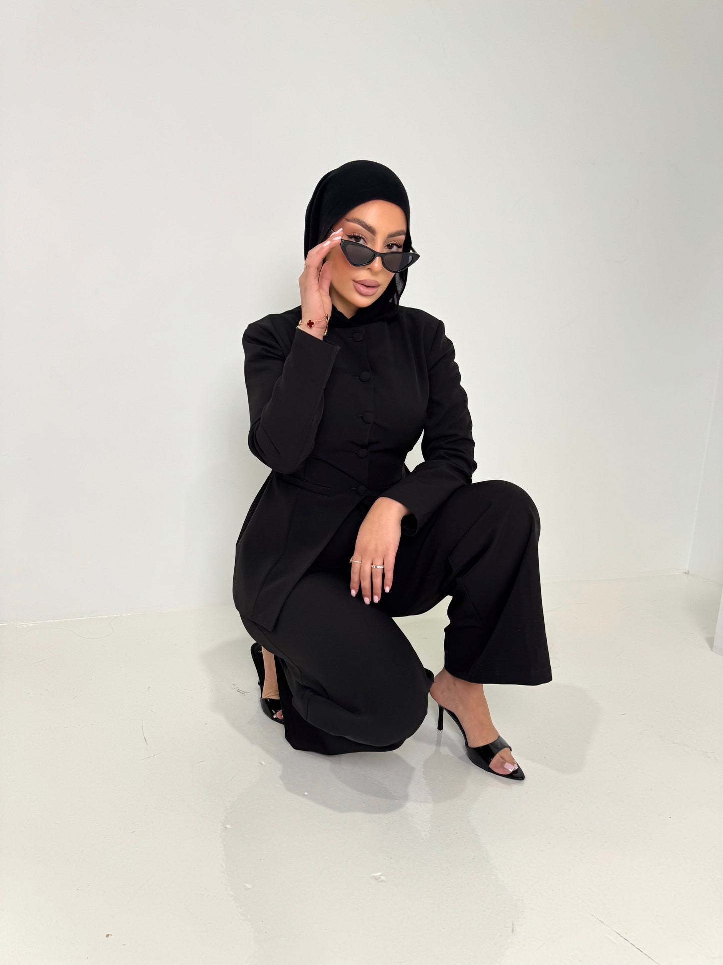 Buttoned Blazer Suit