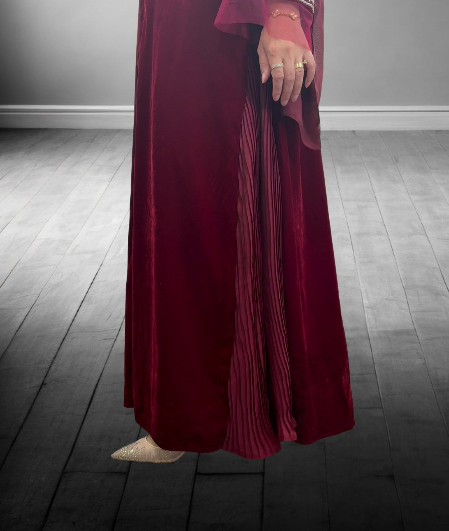 Beaded Velvet Abaya