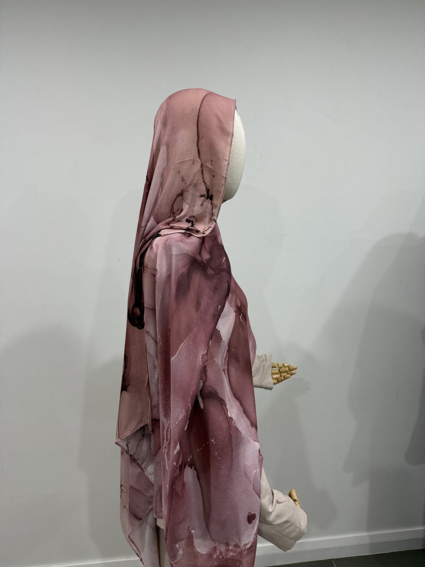 Luxe Print Modal Hijab - Rose Fusion