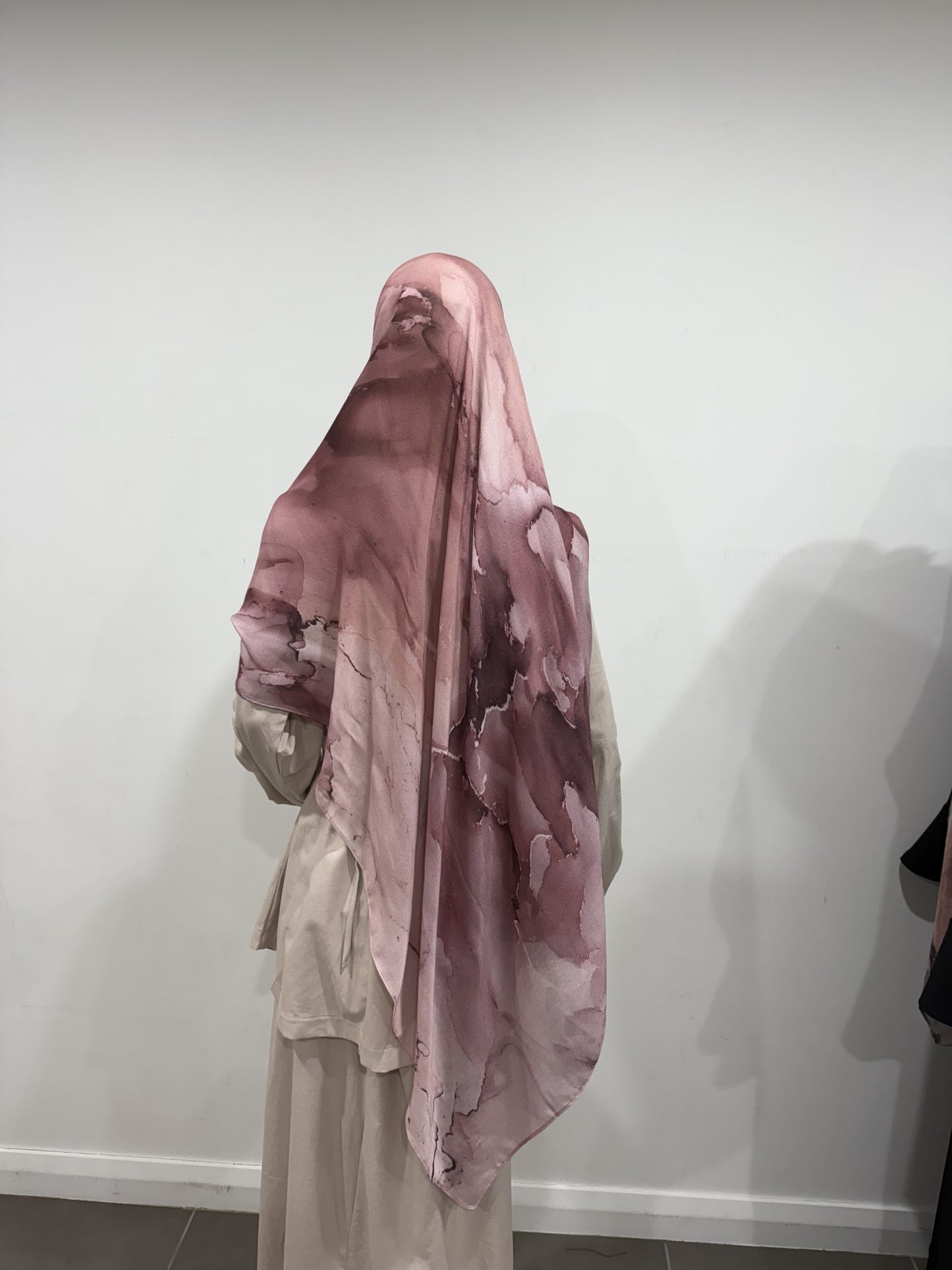 Luxe Print Modal Hijab - Rose Fusion