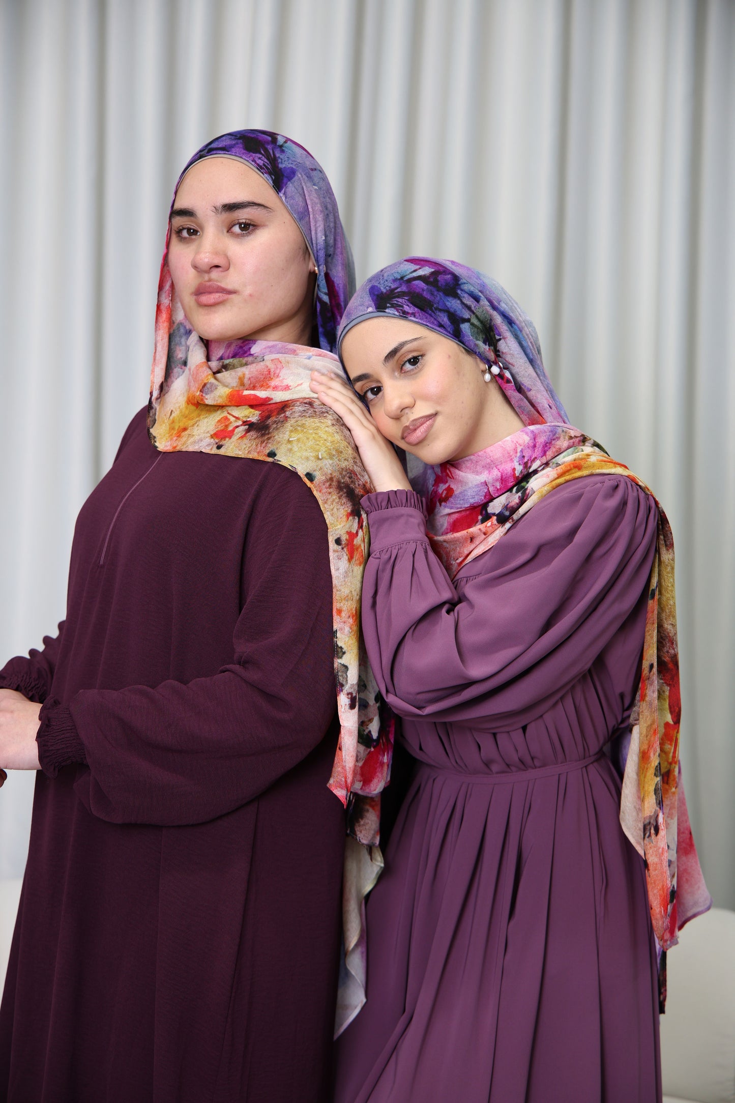 Luxe Print Modal Hijab - Flora