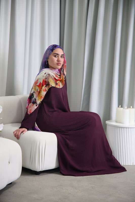 Luxe Print Modal Hijab - Flora