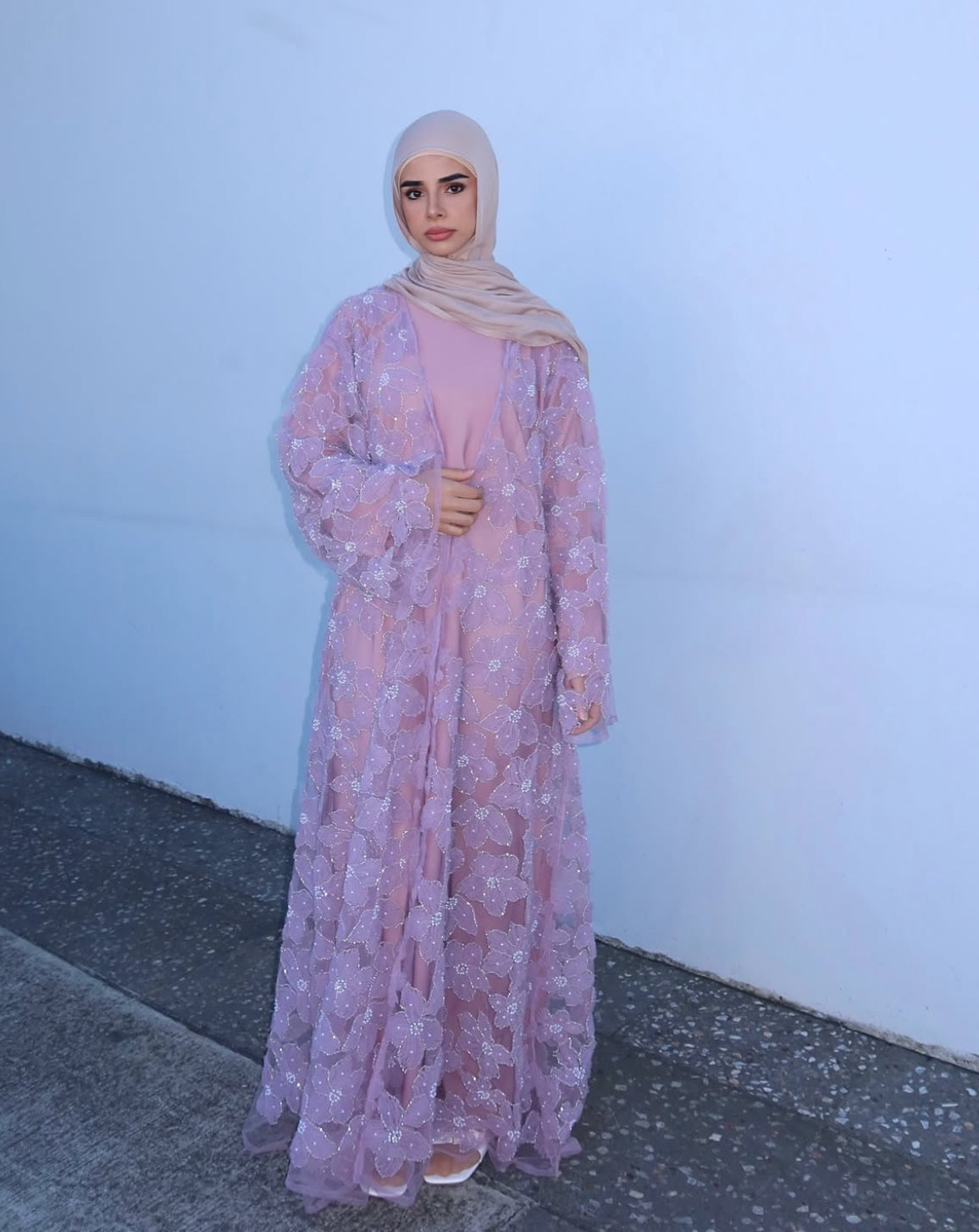 Floral Lace Abaya
