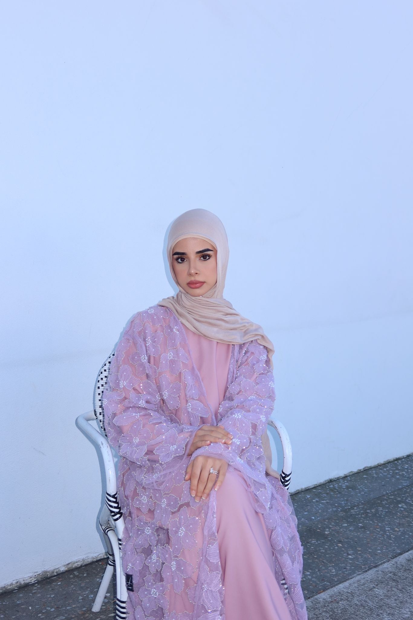 Floral Lace Abaya