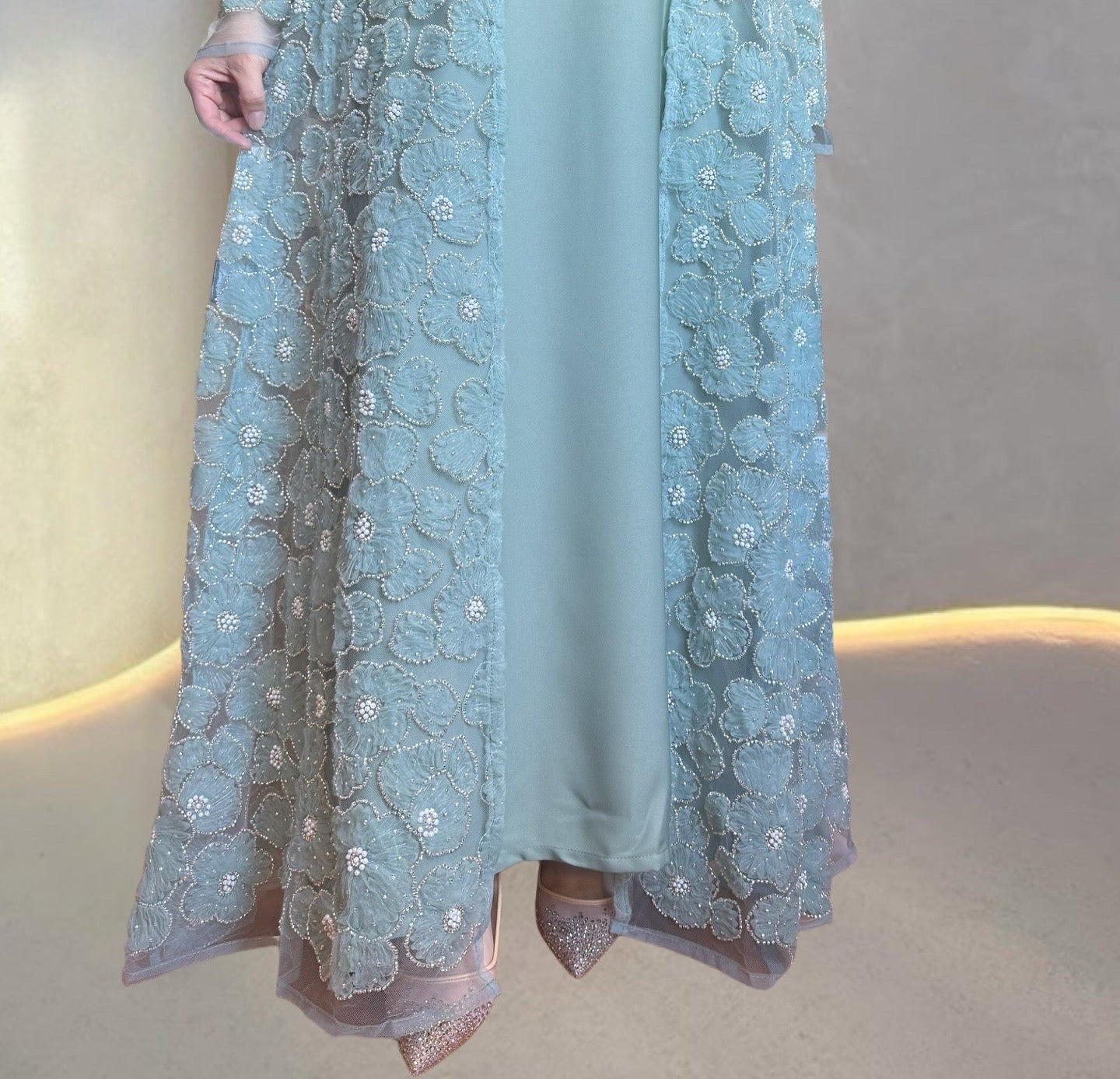Floral Lace Abaya