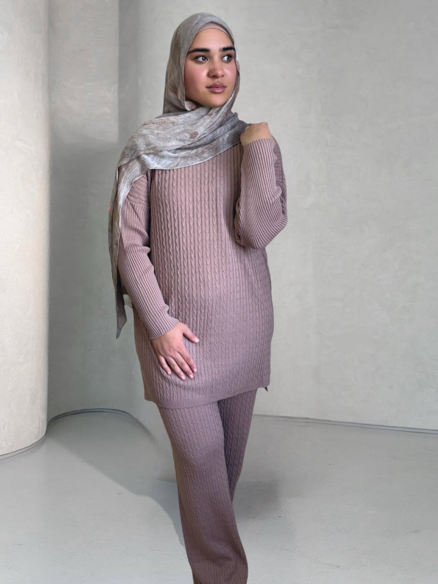 Cable Knit Pant Set
