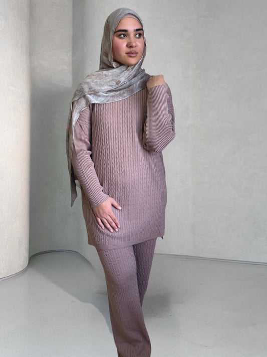 Cable Knit Pant Set